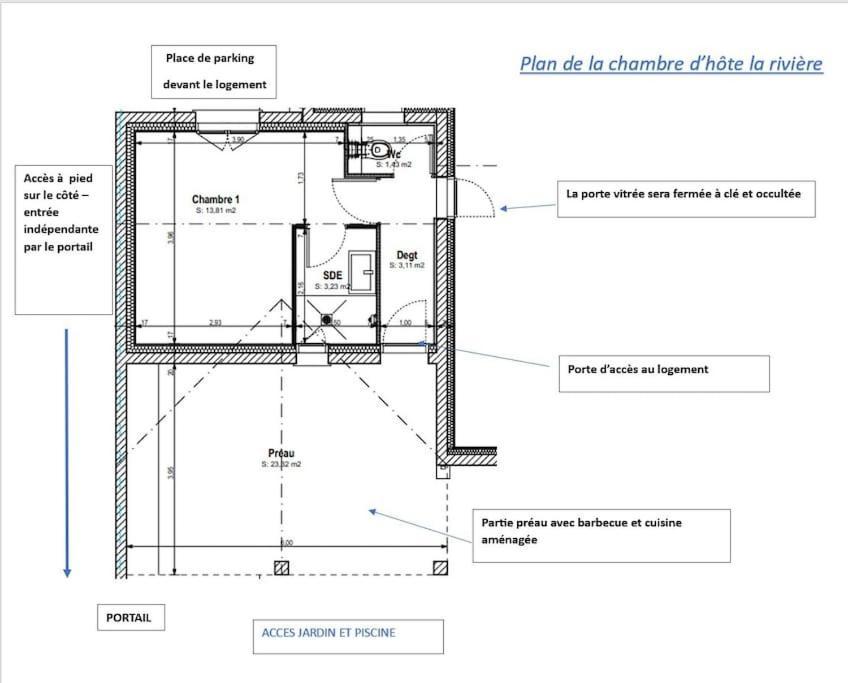 Chambre D Hote La Riviere 45M2 Jardin Et Piscine Aigrefeuille-dʼAunis Eksteriør billede